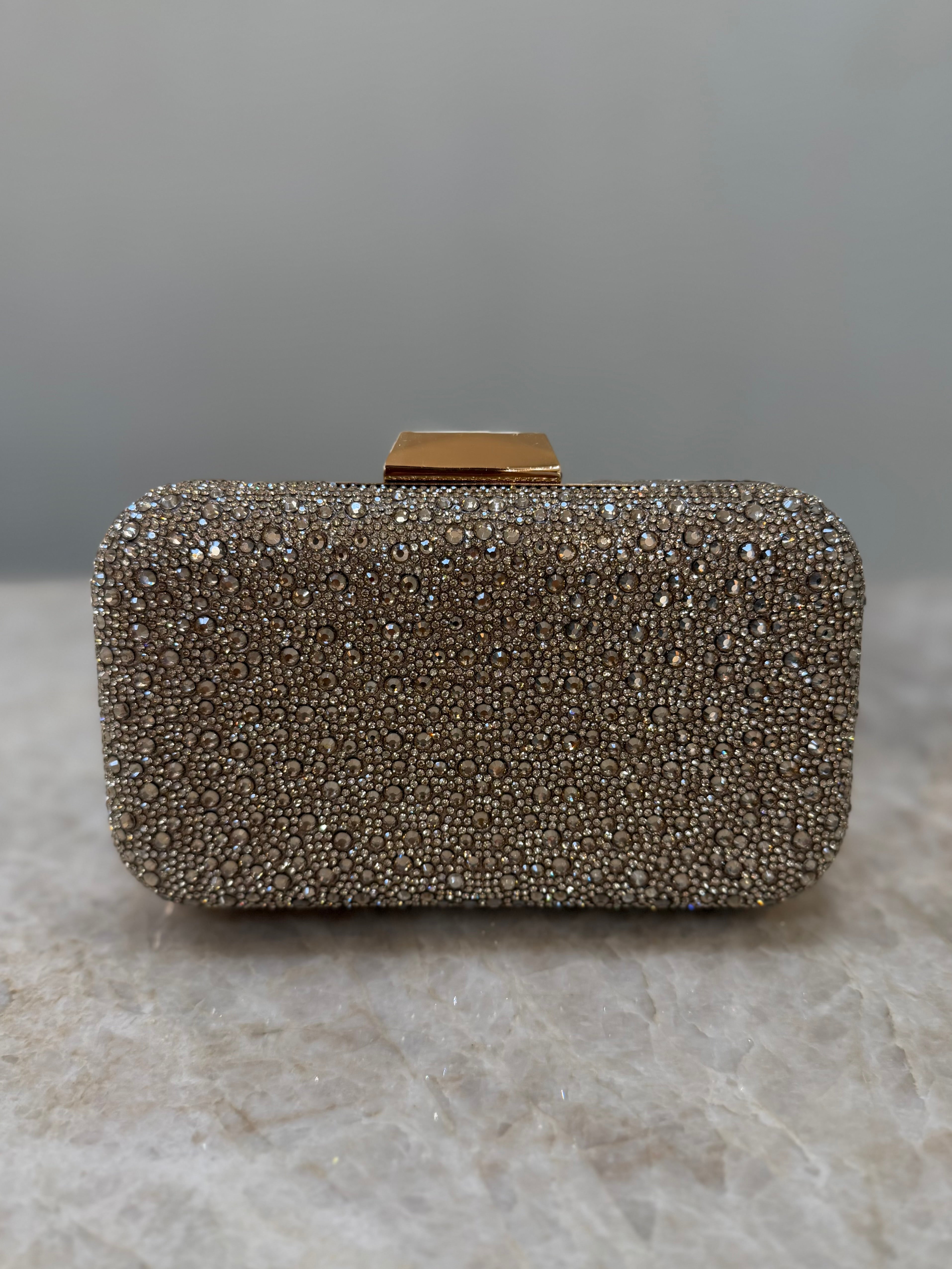 CLUTCH STRASS DOURADA