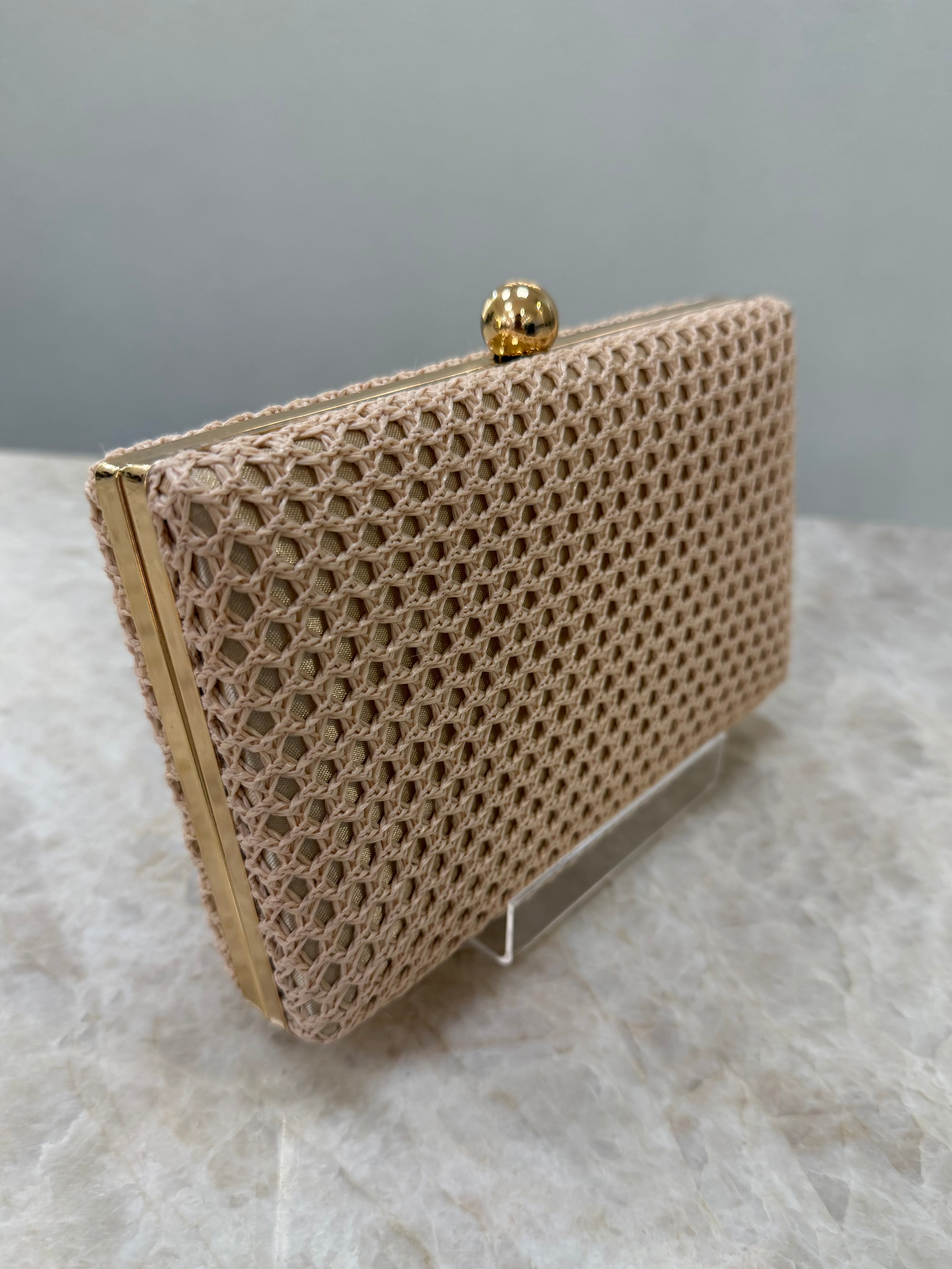 CLUTCH PALHA CHAMPAGNE