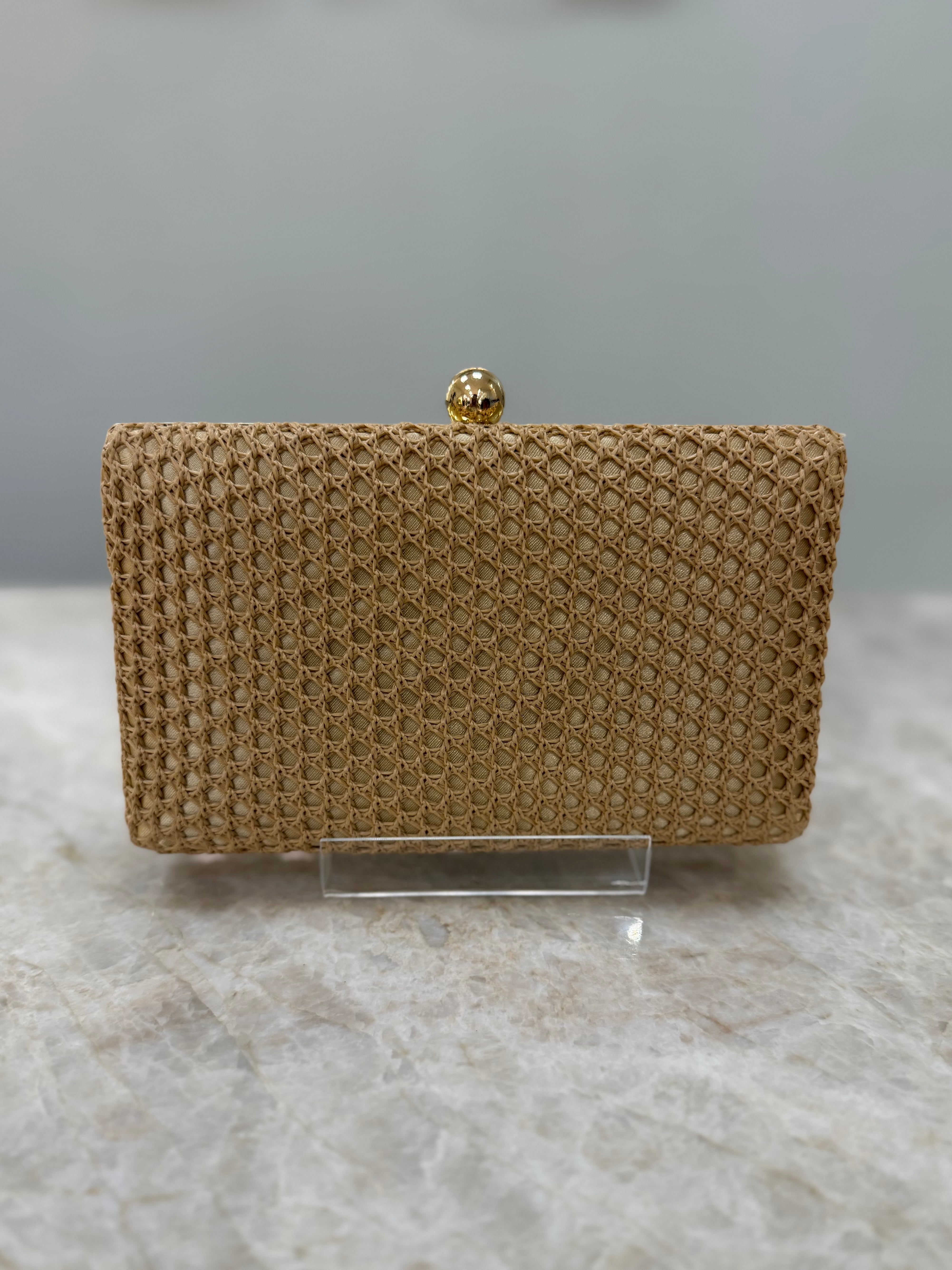 CLUTCH PALHA NUDE