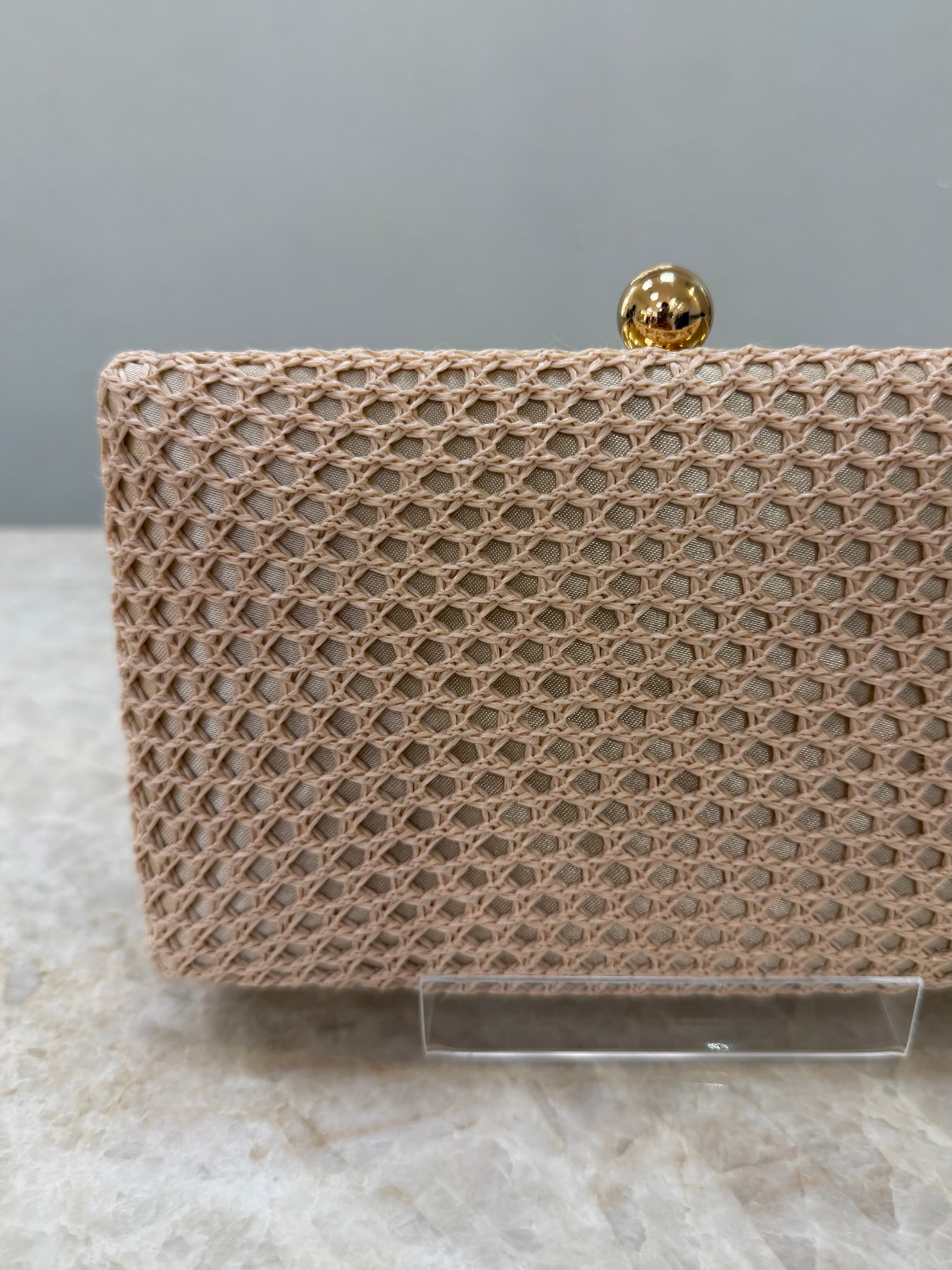 CLUTCH PALHA CHAMPAGNE