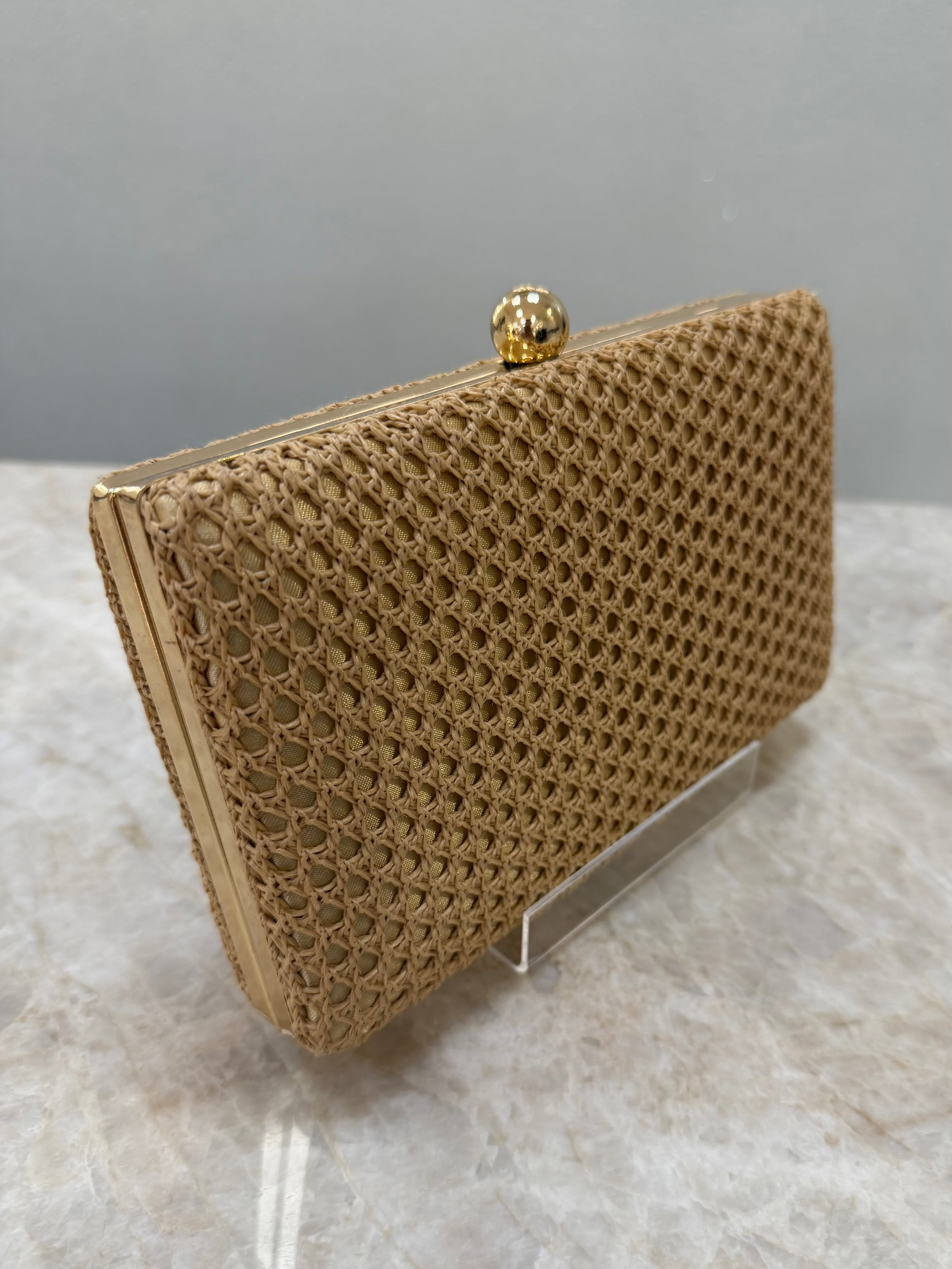 CLUTCH PALHA NUDE