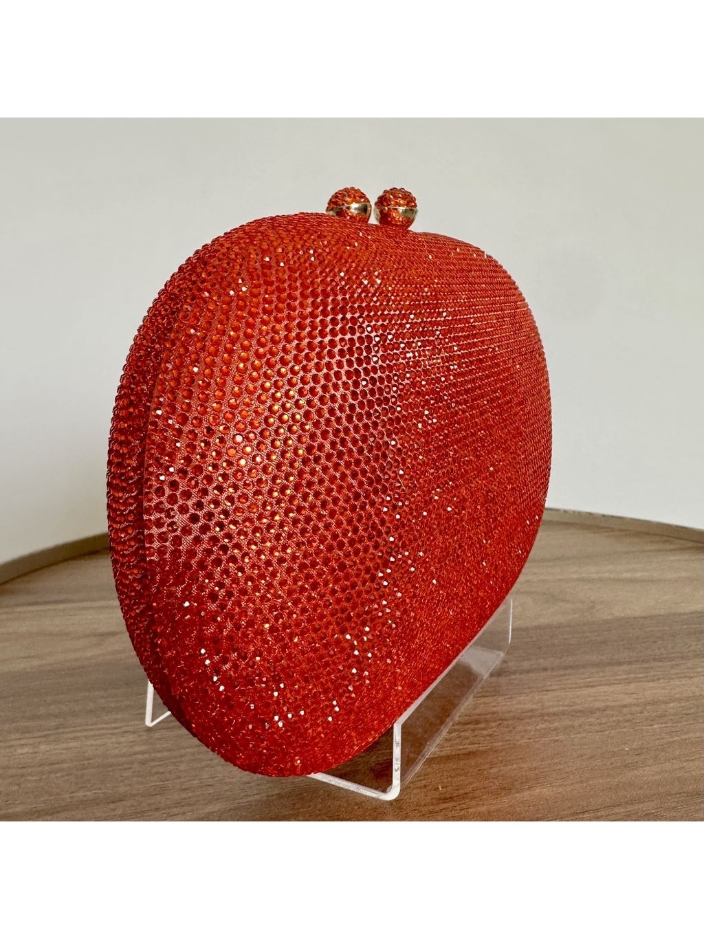 CLUTCH STRASS LARANJA OVAL