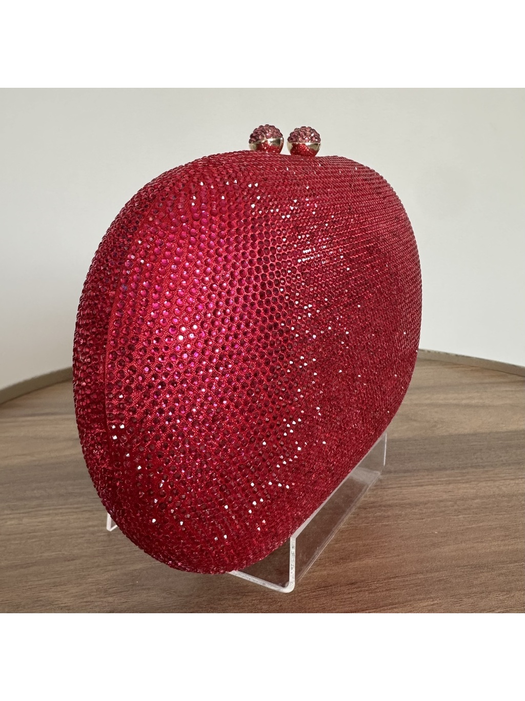 CLUTCH STRASS PINK OVAL