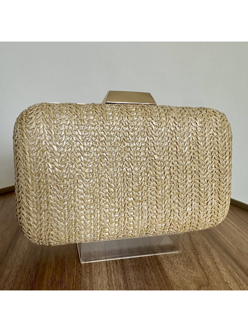 CLUTCH PALHA NUDE