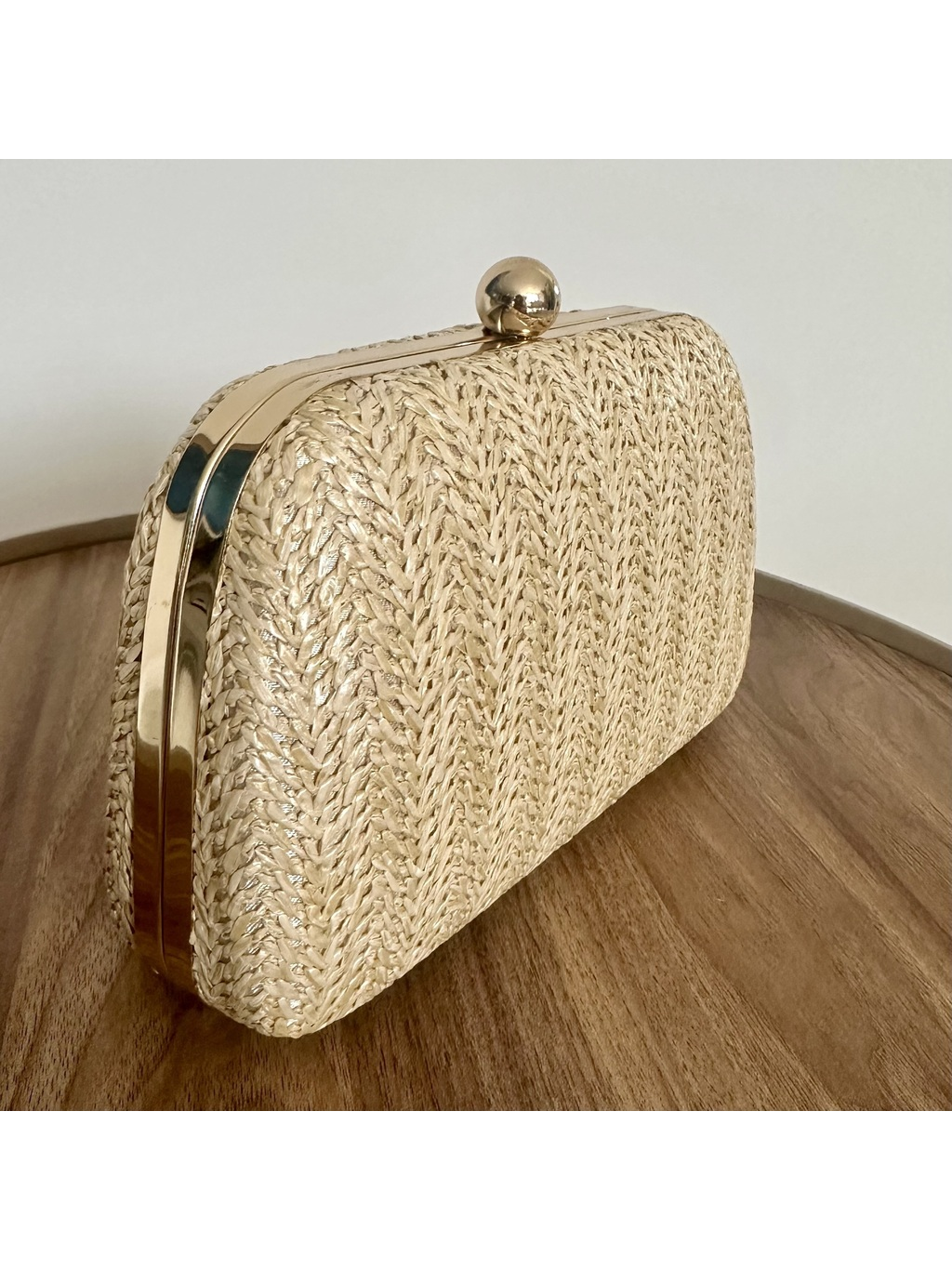 CLUTCH PALHA NUDE