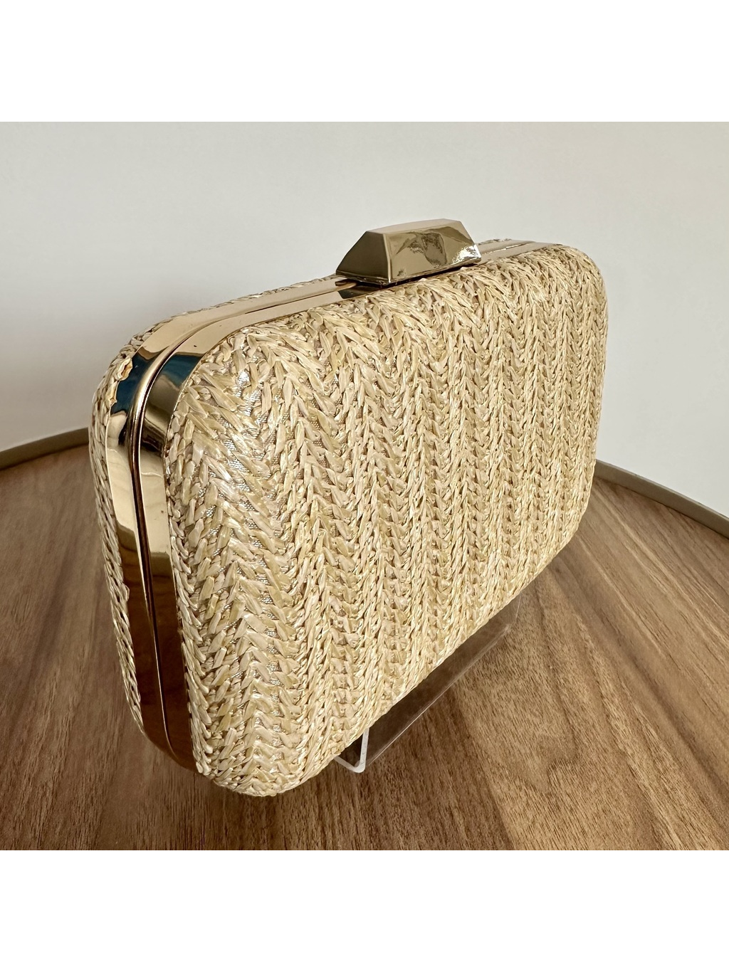 CLUTCH PALHA NUDE